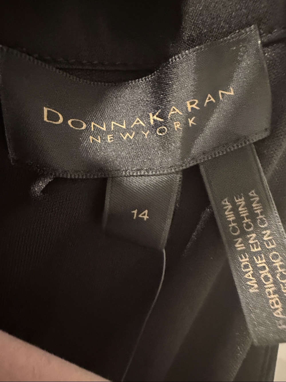 Donna Karan High Neck Fringe Maxi Gown Black size 14 NWT - Picture 8 of 12
